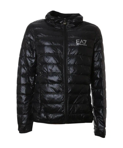 Ea7 Zip Up Jacket In Black