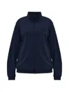 Ea7 Zip-up Logo-detail Sweatshirt In Blue