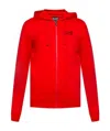 Ea7 Zip-up Logo Hoodie In Red