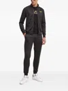 Ea7 Zip-up Logo Jumpsuit In Black
