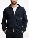 Ea7 Zip-up Logo Track Jacket In Black