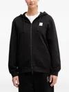 Ea7 Zip-up Long-sleeve Hoodie In Black
