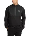 Ea7 Zip-up Sweatshirt In Black