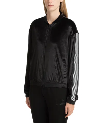 Ea7 Zip-up Sweatshirt In Black