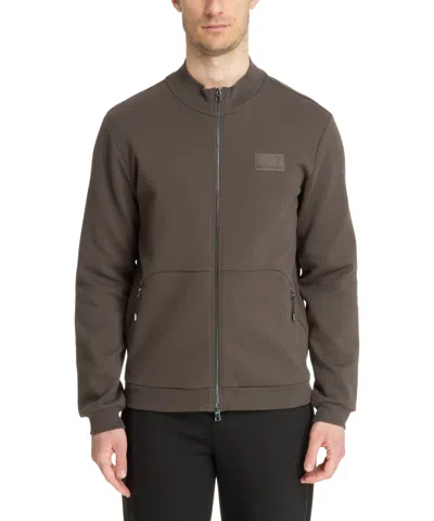 Ea7 Zip-up Sweatshirt In Brown