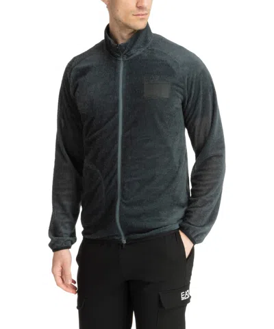 Ea7 Zip-up Sweatshirt In Grey