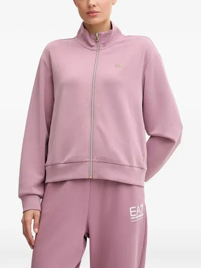 Ea7 Zip-up Sweatshirt In Pink
