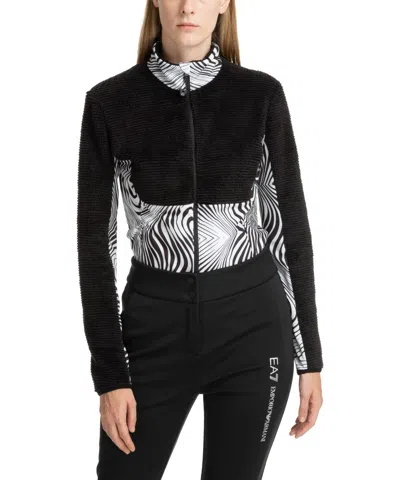 Ea7 Zip-up Sweatshirt In White