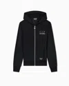 Ea7 Zip-up Sweatshirts In Black