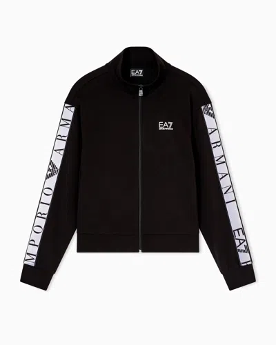 Ea7 Zip-up Sweatshirts In Black