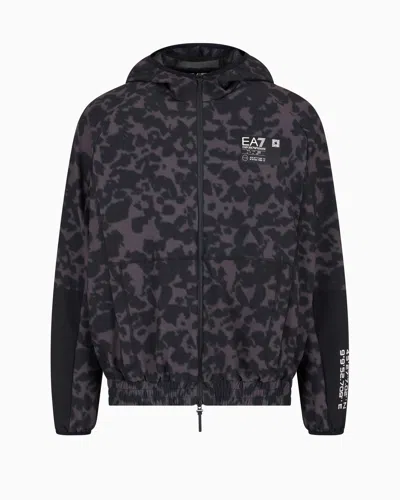Ea7 Zip-up Sweatshirts In Black