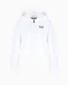 Ea7 Zip-up Sweatshirts In White