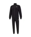 Ea7 Emporio Armani Logo Printed Zipped Track Suit In Black
