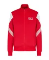 Ea7 Zipper Casual Jacket In Red