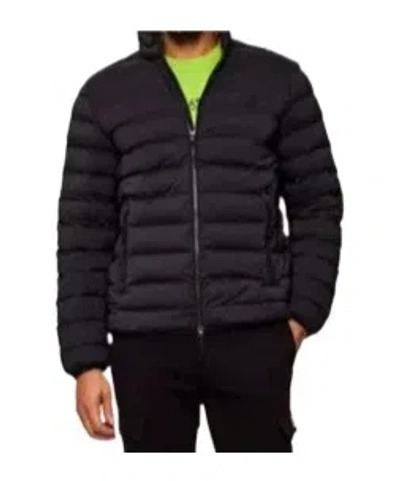 Ea7 Zipper Cotton Jacket In Black