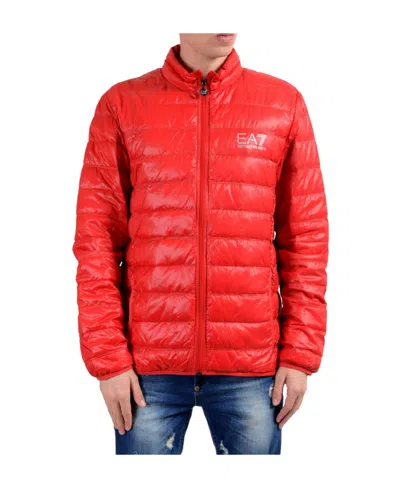 Ea7 Zipper Down Jacket In Red