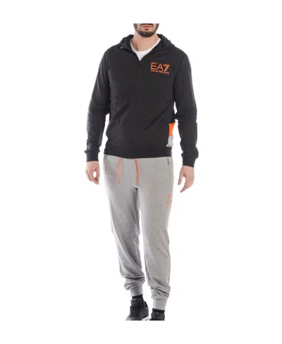 Ea7 Zipper Sweater And Trousers In Black
