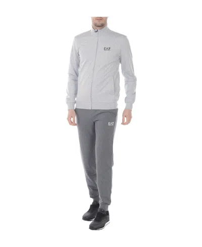 Ea7 Zipper Sweater And Trousers In Gray