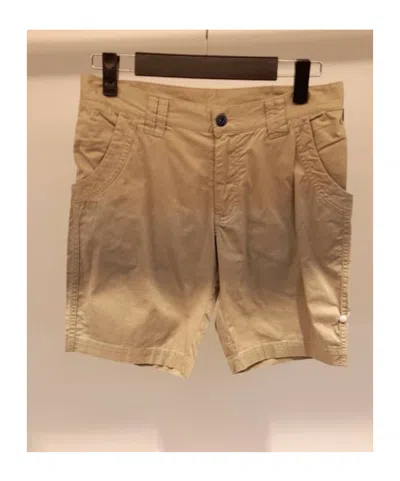 Ea7 Zippered Casual Shorts In Brown