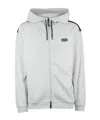 Ea7 Logo-patch Hoodie In White
