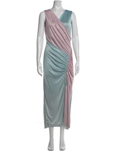 Pre-owned Each X Other Colorblock Pattern Long Dress W/ Tags In Blue