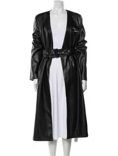 Pre-owned Each X Other Faux Leather Trench Coat W/ Tags In Black