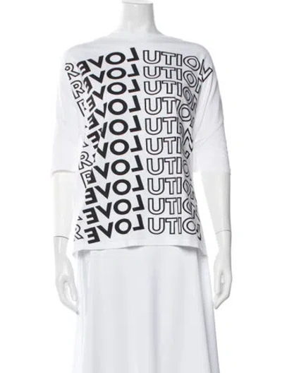 Pre-owned Each X Other Graphic Print Crew Neck T-shirt In White