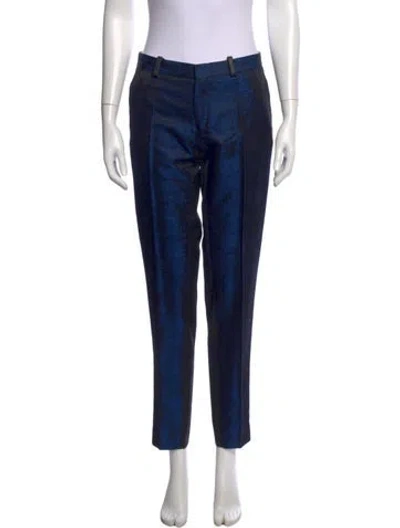 Pre-owned Each X Other Graphic Print Straight Leg Pants In Blue