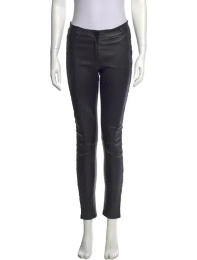 Pre-owned Each X Other Lamb Leather Skinny Leg Pants In Gray