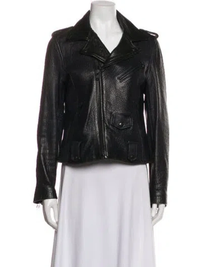 Pre-owned Each X Other Lambskin Biker Jacket In Black