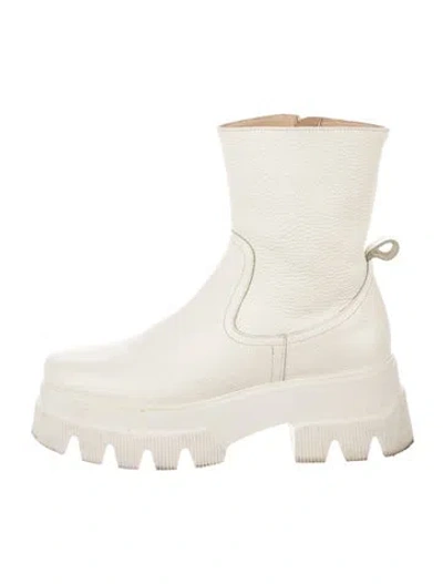 Pre-owned Each X Other Leather Rain Boots In White