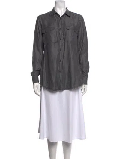 Pre-owned Each X Other Long Sleeve Button-up Top In Grey