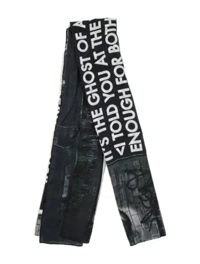 Pre-owned Each X Other Silk Graphic Print Scarf In Grey