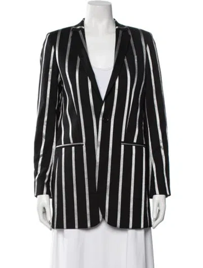 Pre-owned Each X Other Wool Striped Blazer In Black
