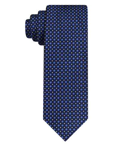 Eagle Van Heusen Men's Classic Microdot Silk Tie In Blue