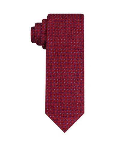 Eagle Van Heusen Men's Classic Microdot Silk Tie In Red