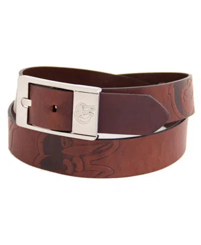 Eagles Wings Men's Brown Baltimore Orioles Brandish Leather Belt
