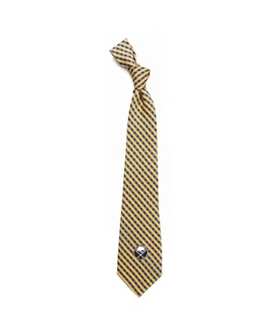 Eagles Wings Men's Buffalo Sabres Gingham Tie In Brown