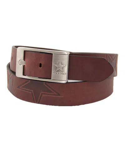 Eagles Wings Men's Dallas Cowboys Brandish Leather Belt In Brown