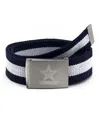 Eagles Wings Men's Dallas Cowboys Fabric Belt In Blue