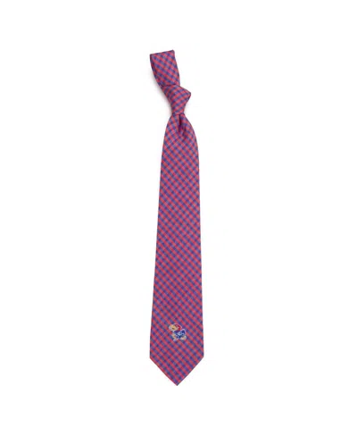 Eagles Wings Men's Kansas Jayhawks Gingham Tie In Purple