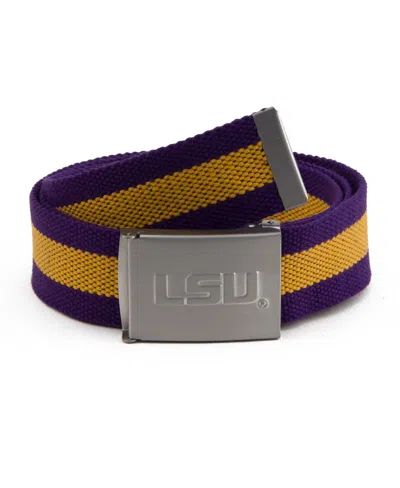 Eagles Wings Men's Lsu Tigers Fabric Belt In Purple