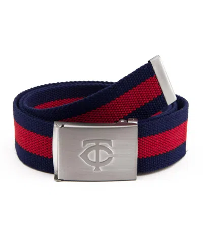 Eagles Wings Men's Minnesota Twins Fabric Belt In Red,navy