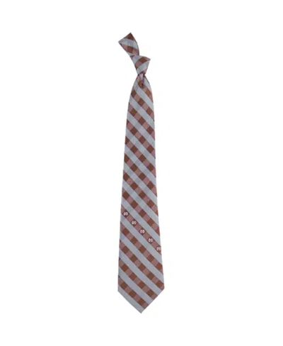 Eagles Wings Men's Mississippi State Bulldogs Woven Checkered Tie In Gray