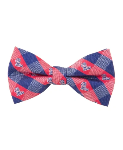 Eagles Wings Men's Navy Ole Miss Rebels Check Bow Tie