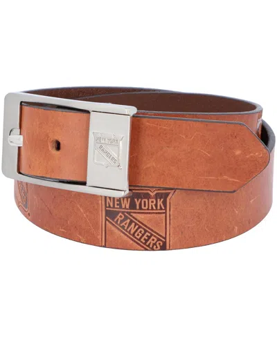Eagles Wings Men's New York Rangers Brandish Belt In Brown
