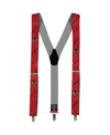 Eagles Wings Men's Red Chicago Blackhawks Suspenders In Red
