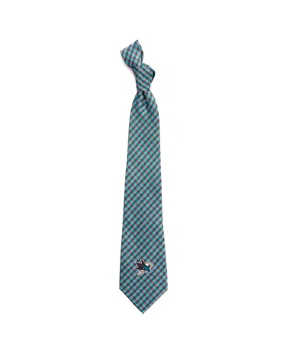 Eagles Wings Men's San Jose Sharks Gingham Tie In Blue
