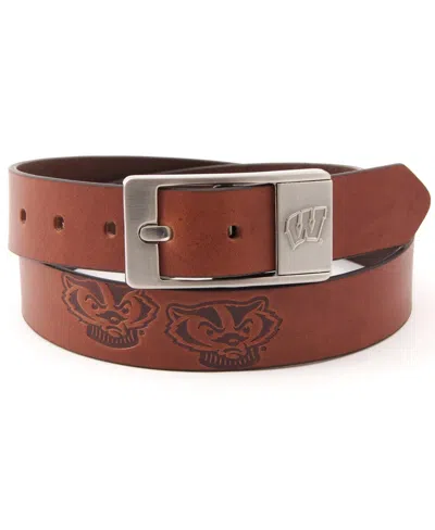 Eagles Wings Men's Wisconsin Badgers Brandish Belt In Brown