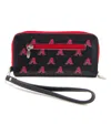 Eagles Wings Women's Arizona Diamondbacks Zip-around Wristlet Wallet In Black